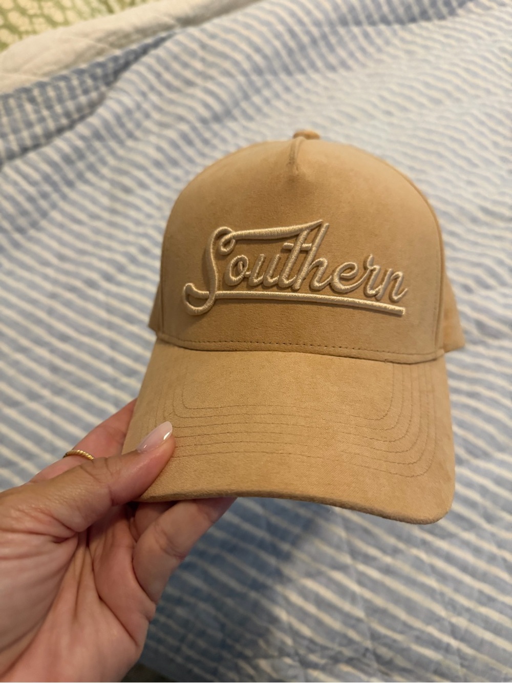 Rustler Hat Co. Southern Suede-Look Tan Baseball Cap